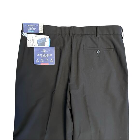 Mens Croft and Barrow True Comfort Flat Front Classic Fit 36x34 Black Stretch - Picture 12 of 13
